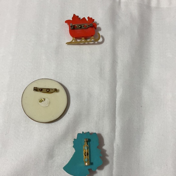Christmas brooches vintage bundle of 3 - Picture 2 of 6